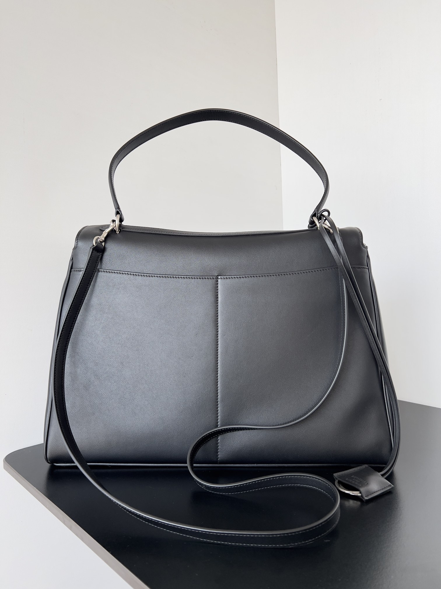 BALENCIAGA Rodeo Large Handbag in Black/Silver Hardware