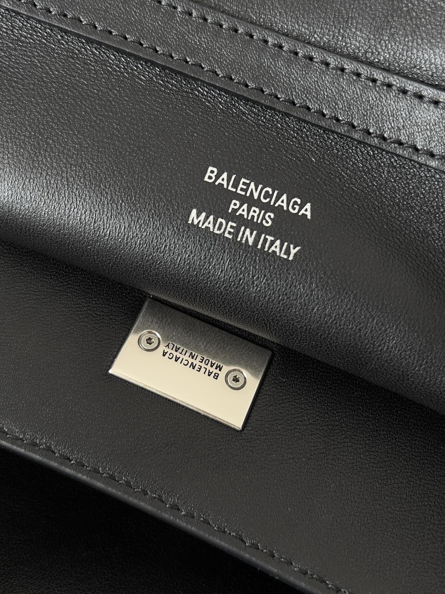 BALENCIAGA Rodeo Large Handbag in Black/Silver Hardware