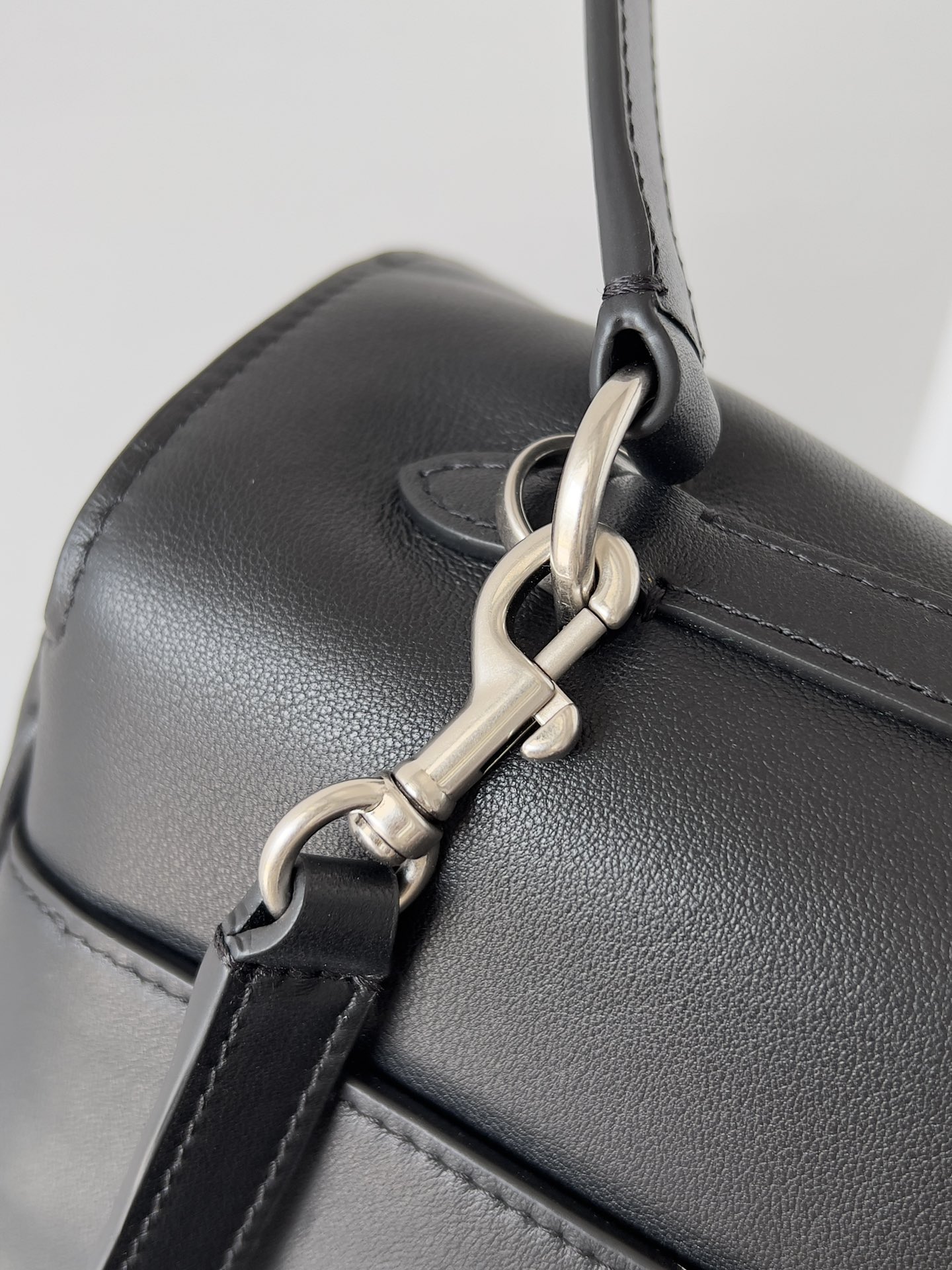 BALENCIAGA Rodeo Large Handbag in Black/Silver Hardware