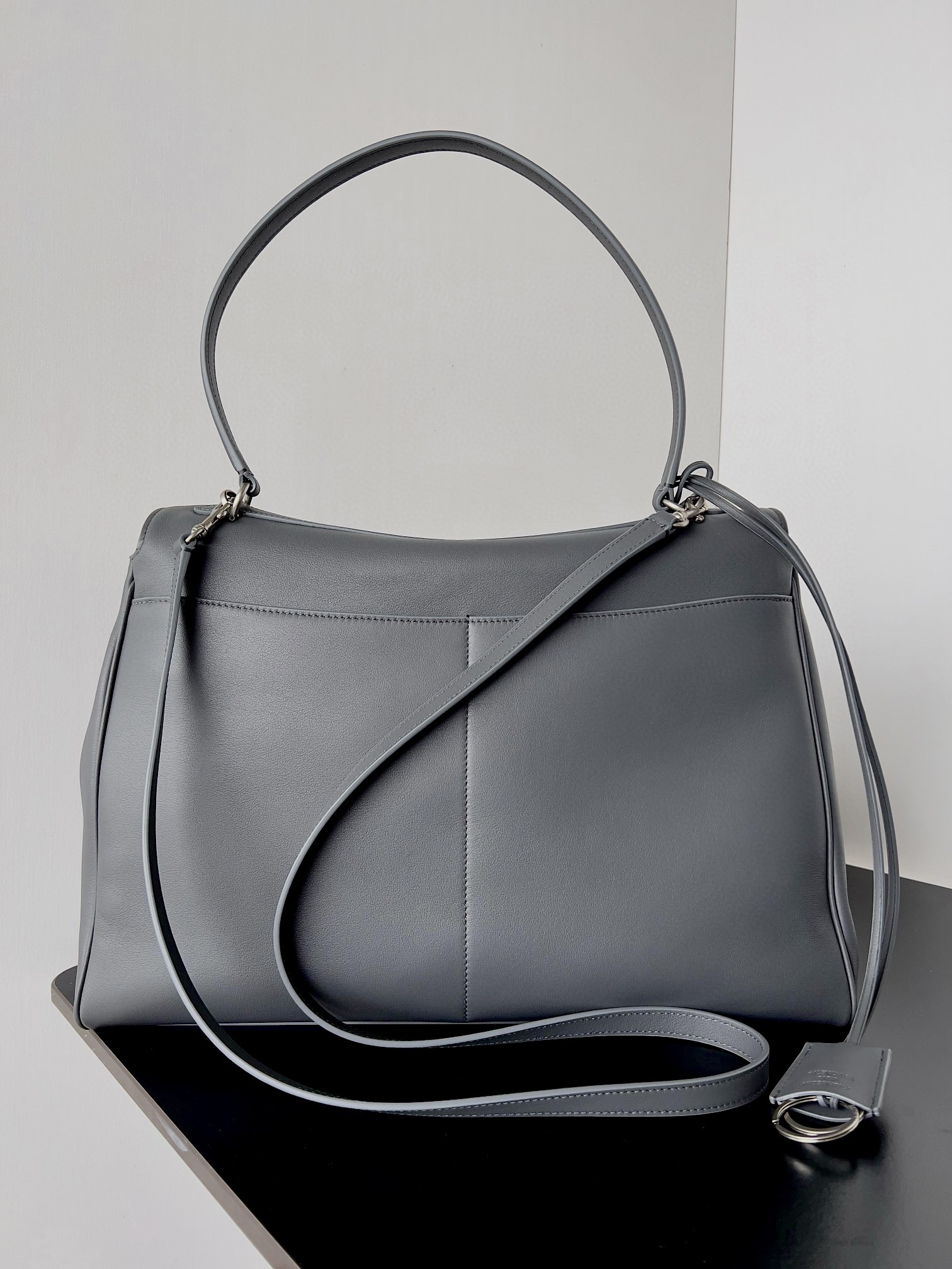 BALENCIAGA Rodeo Large Handbag in Grey/Silver Hardware