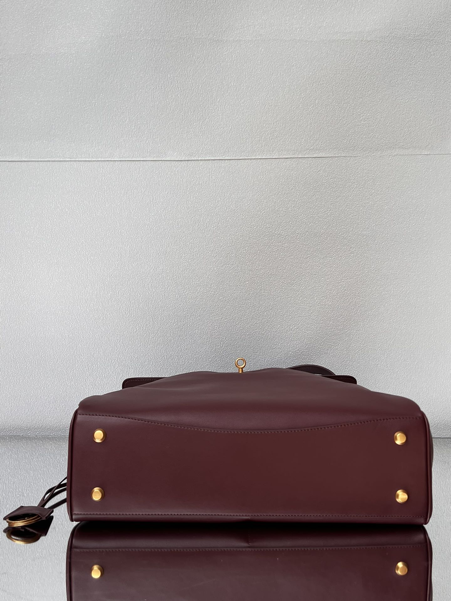 BALENCIAGA Rodeo Large Handbag in Burgundy/Gold Hardware