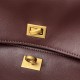 BALENCIAGA Rodeo Large Handbag in Burgundy/Gold Hardware