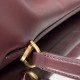 BALENCIAGA Rodeo Large Handbag in Burgundy/Gold Hardware