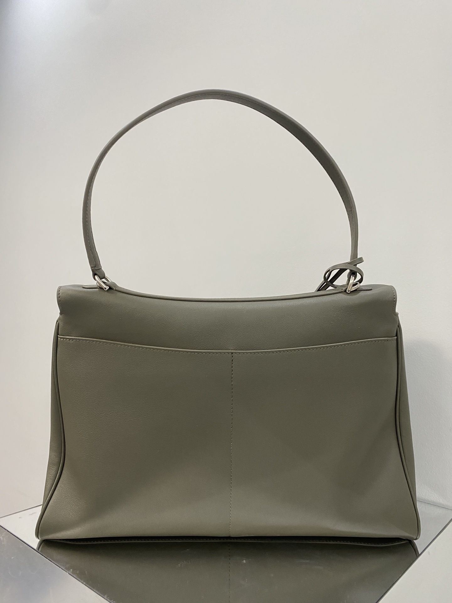 BALENCIAGA Rodeo Large Handbag in Khaki/Gold Hardware