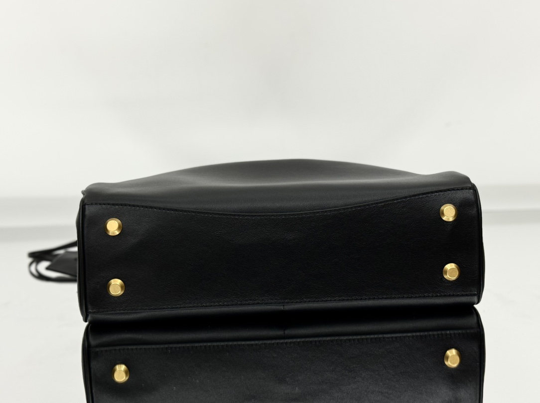 BALENCIAGA Rodeo Medium Handbag in Black/Gold Hardware