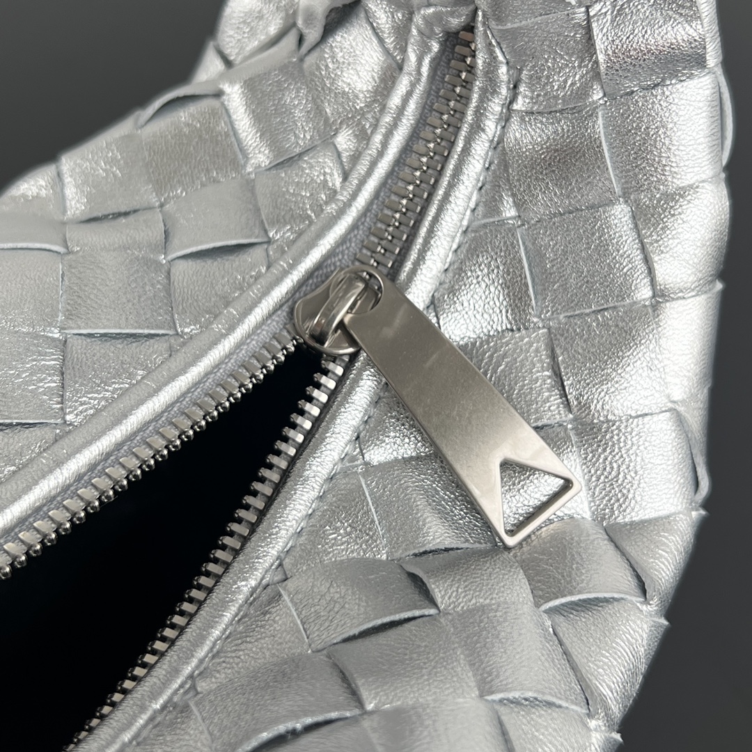 BOTTEGA VENETA Mini Jodie Handle Bag Silver