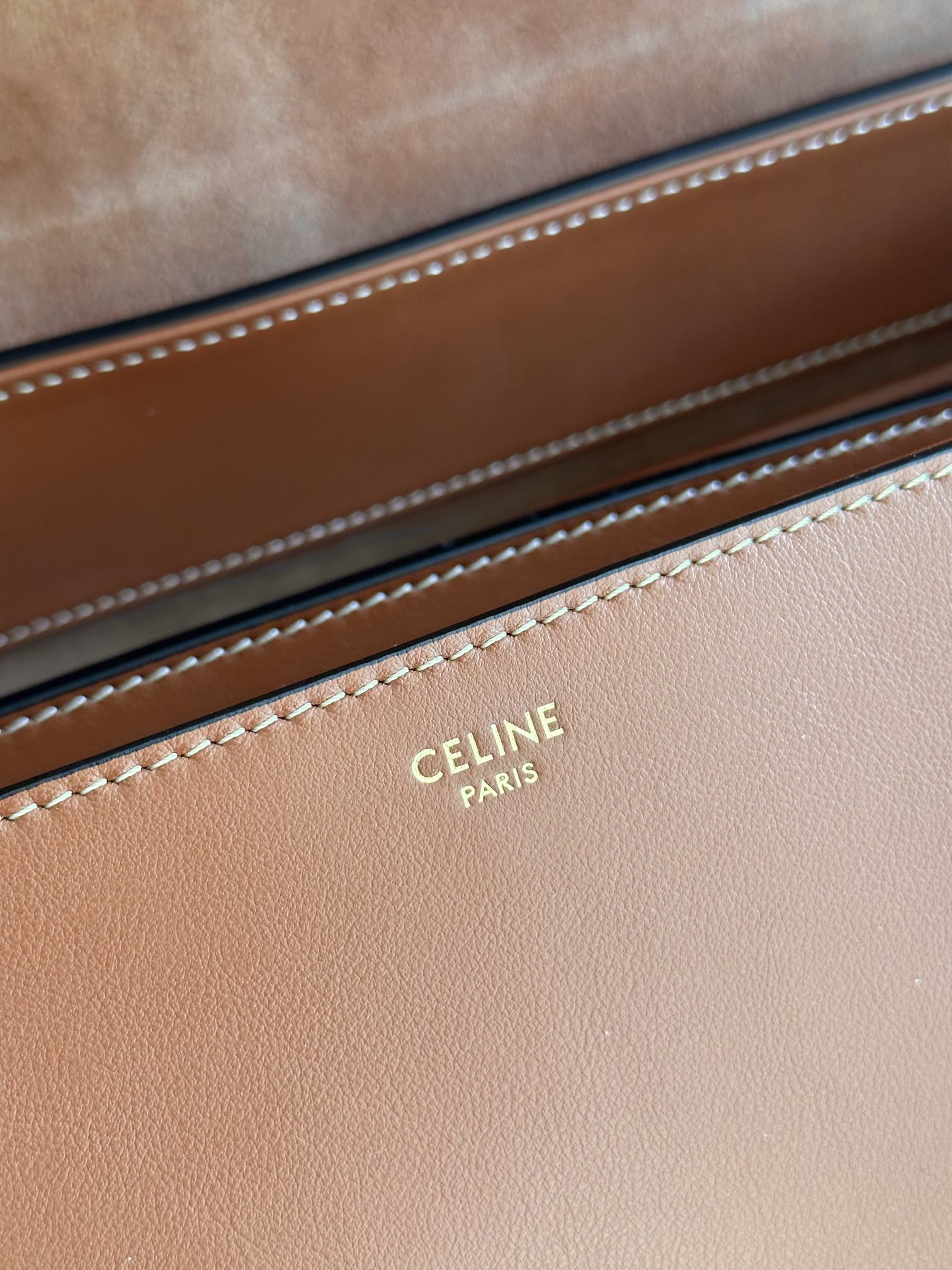 CELINE Large Soft 16 bag in Smooth Calfskin Tan 