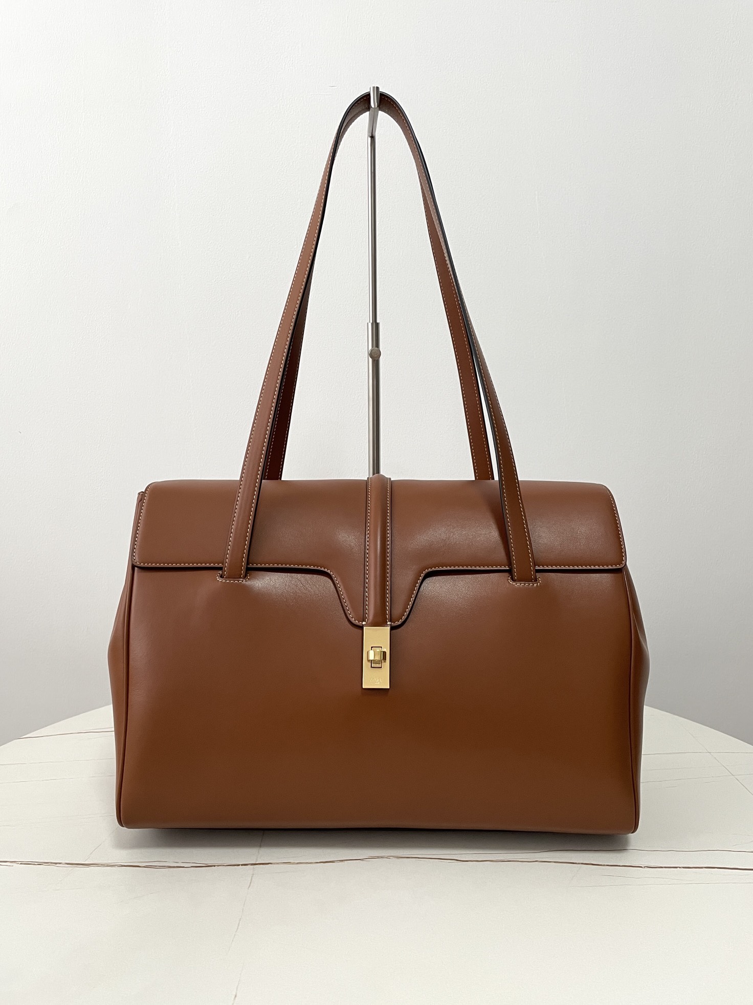 CELINE Large Soft 16 bag in Smooth Calfskin Tan 