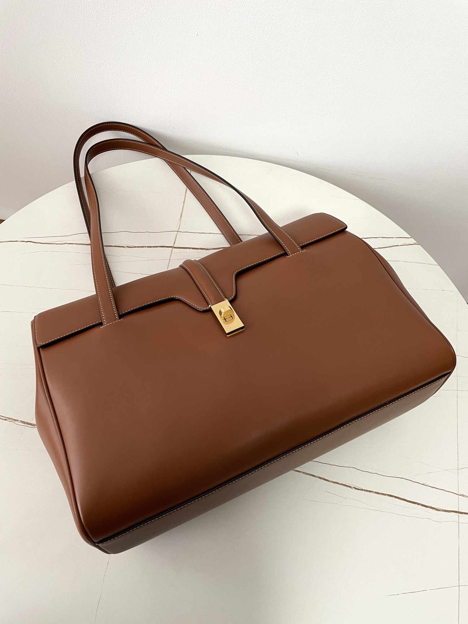 CELINE Large Soft 16 bag in Smooth Calfskin Tan 