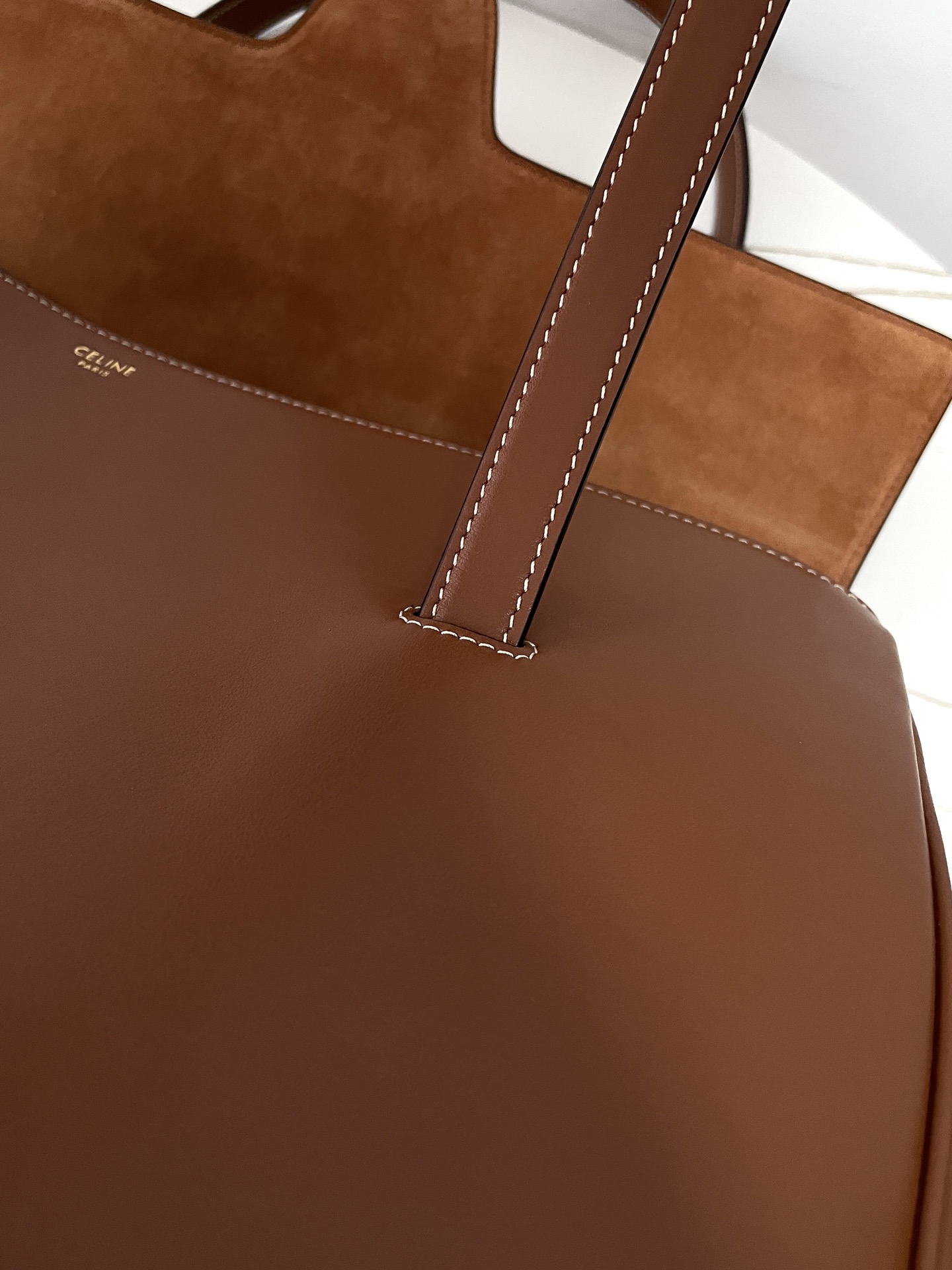 CELINE Large Soft 16 bag in Smooth Calfskin Tan 