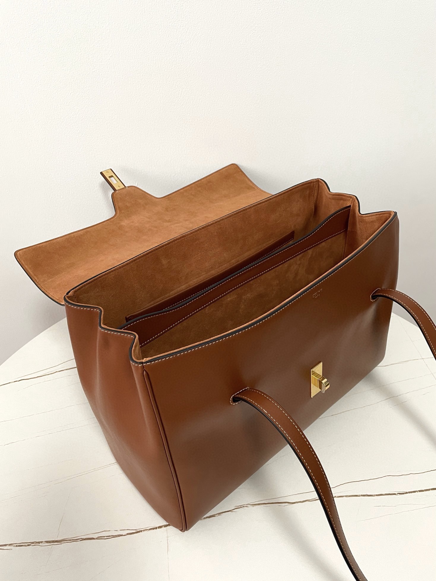 CELINE Large Soft 16 bag in Smooth Calfskin Tan 