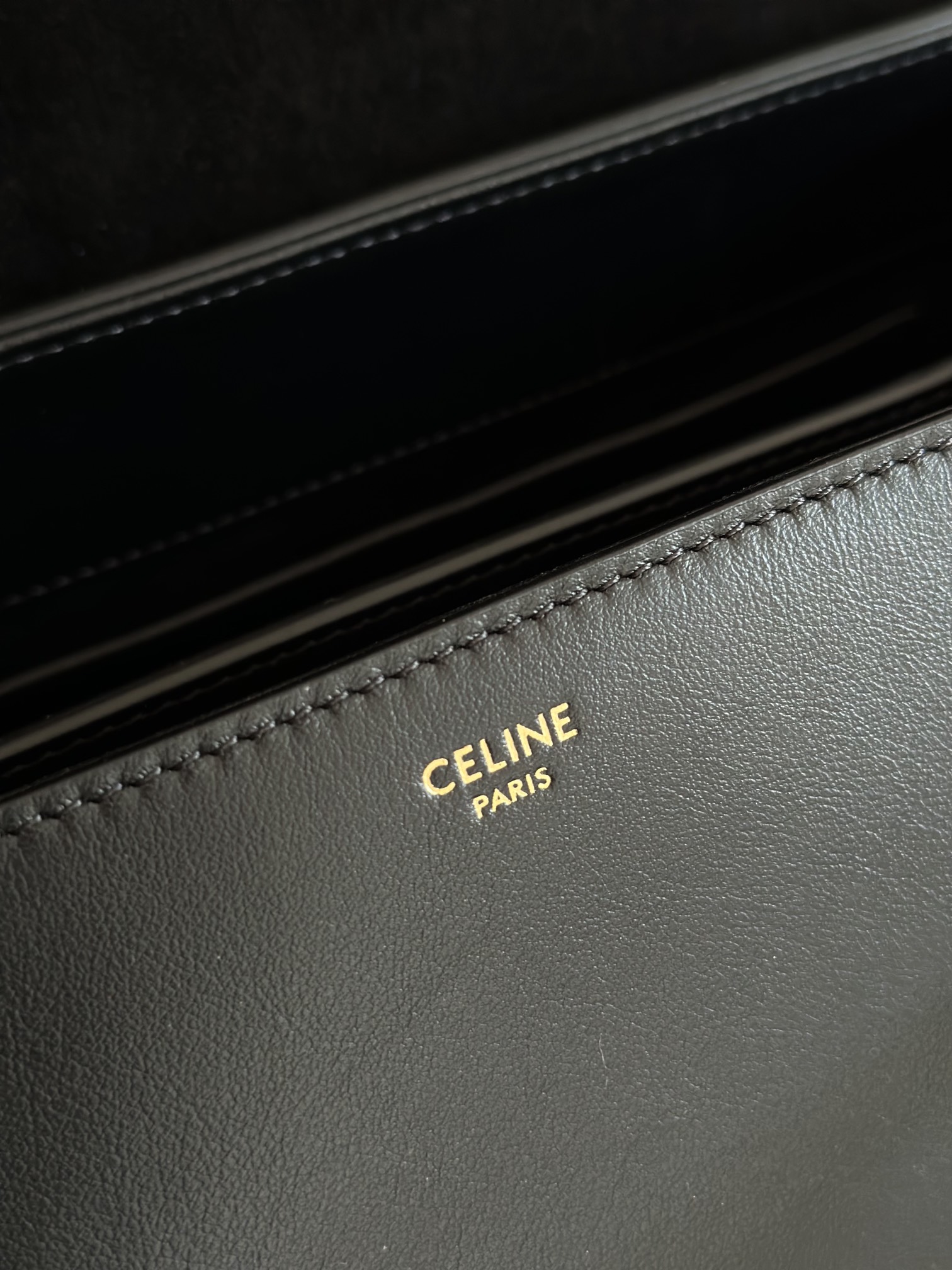 CELINE Medium Soft 16 bag in Smooth Calfskin Black