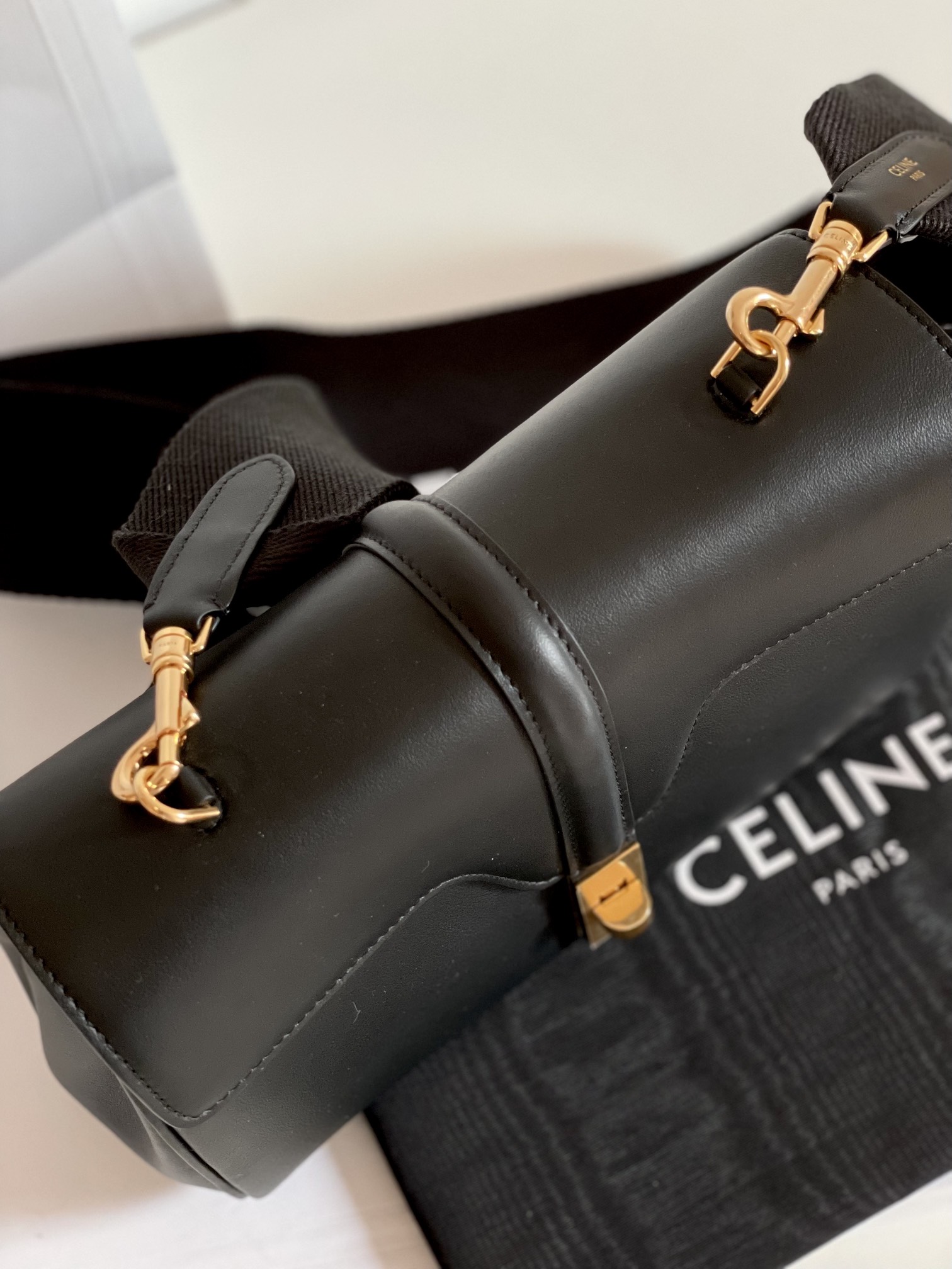 CELINE Teen Soft 16 in Smooth Calfskin Black