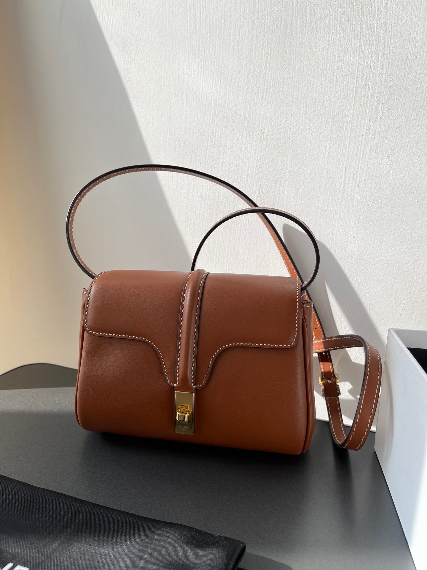 CELINE Mini Soft 16 in Smooth Calfskin Tan 