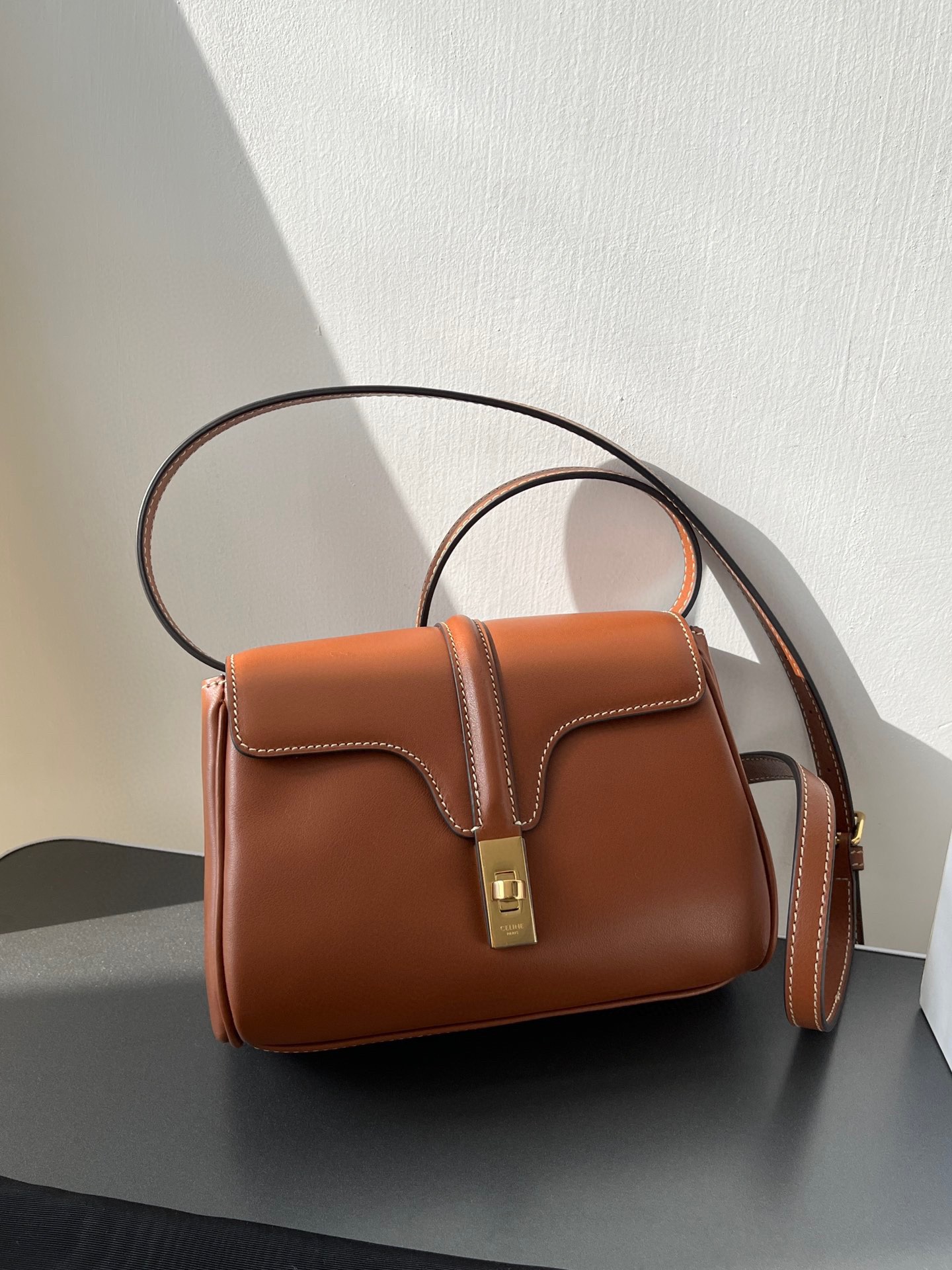 CELINE Mini Soft 16 in Smooth Calfskin Tan 