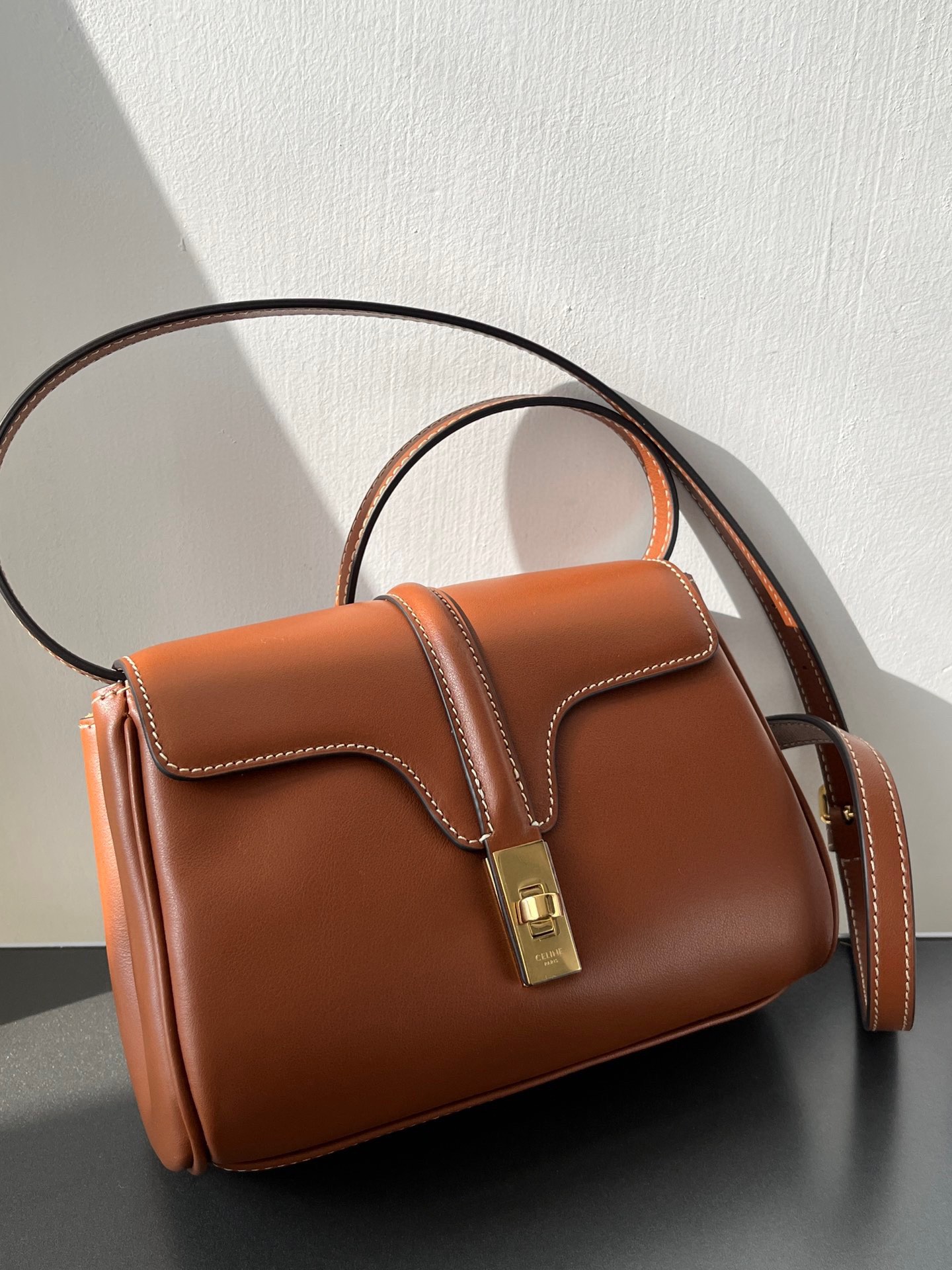 CELINE Mini Soft 16 in Smooth Calfskin Tan 