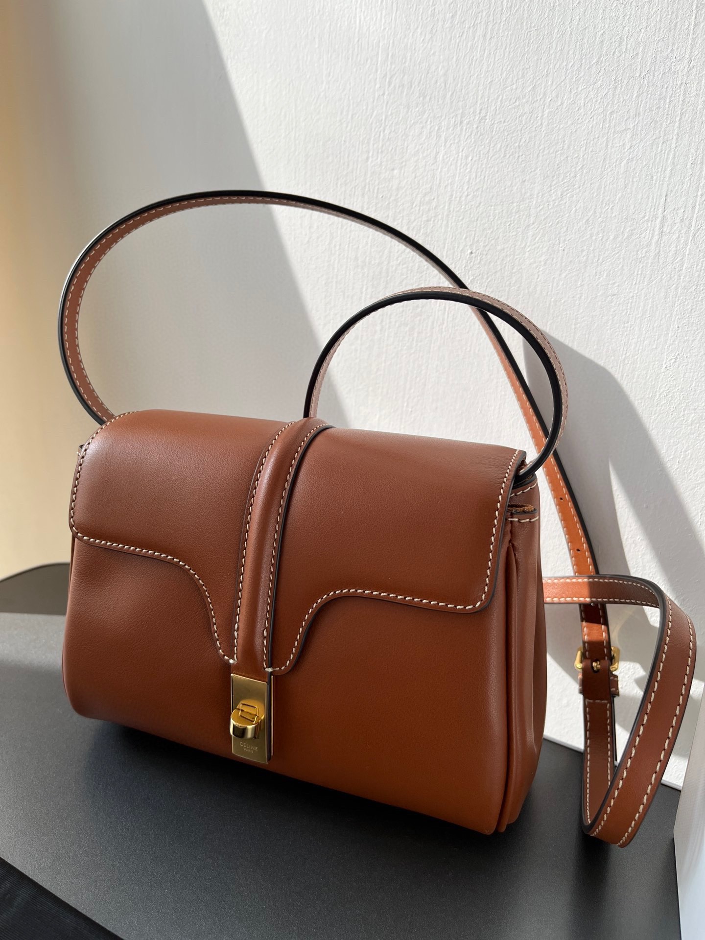 CELINE Mini Soft 16 in Smooth Calfskin Tan 