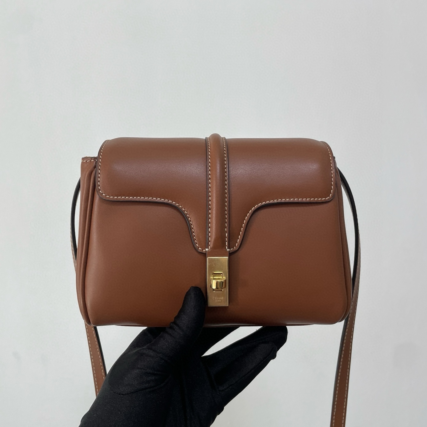 CELINE Mini Soft 16 in Smooth Calfskin Tan 