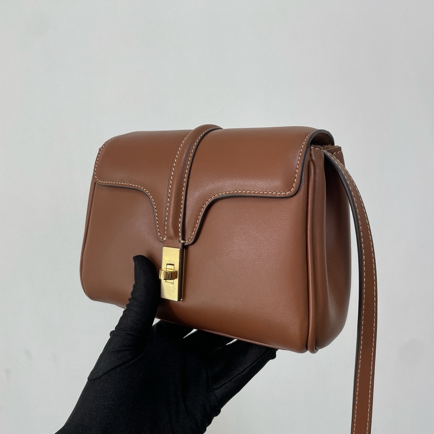 CELINE Mini Soft 16 in Smooth Calfskin Tan 