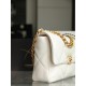 CHANEL Large 19 Flap Bag White Lambskin Mixed Metal Hardware