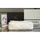 CHANEL Large 19 Flap Bag White Lambskin Mixed Metal Hardware