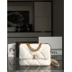 CHANEL Large 19 Flap Bag White Lambskin Mixed Metal Hardware