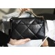 CHANEL Small 19 Flap Bag Black Lambskin Mixed Metal Hardware