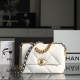 CHANEL Small 19 Flap Bag White Lambskin Mixed Metal Hardware