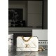 CHANEL Small 19 Flap Bag White Lambskin Mixed Metal Hardware