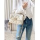 CHANEL Small 19 Flap Bag White Lambskin Mixed Metal Hardware