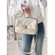 CHANEL Small 19 Flap Bag White Lambskin Mixed Metal Hardware