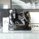 CHANEL Small 22 Bag Black Calfskin Gold Hardware