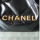 CHANEL Small 22 Bag Black Calfskin Gold Hardware