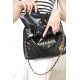 CHANEL Small 22 Bag Black Calfskin Gold Hardware