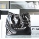 CHANEL Small 22 Bag Black Calfskin Silver Hardware