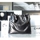 CHANEL Small 22 Bag Black Calfskin Silver Hardware