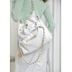 CHANEL Small 22 Bag White Calfskin Gold Hardware