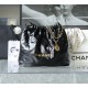 CHANEL Medium 22 Bag Black Calfskin Gold Hardware