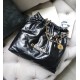 CHANEL Medium 22 Bag Black Calfskin Gold Hardware