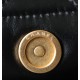 CHANEL Medium 22 Bag Black Calfskin Gold Hardware