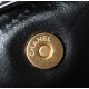 CHANEL Medium 22 Bag Black Calfskin Gold Hardware