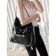 CHANEL Medium 22 Bag Black Calfskin Gold Hardware