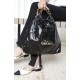 CHANEL Medium 22 Bag Black Calfskin Gold Hardware