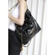 CHANEL Medium 22 Bag Black Calfskin Gold Hardware