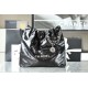 CHANEL Medium 22 Bag Black Calfskin Silver Hardware