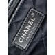 CHANEL Medium 22 Bag Black Calfskin Silver Hardware