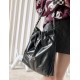 CHANEL Medium 22 Bag Black Calfskin Silver Hardware