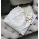 CHANEL Medium 22 Bag White Calfskin Gold Hardware