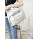 CHANEL Medium 22 Bag White Calfskin Gold Hardware