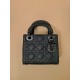 DIOR Mini Lady Dior Bag Black Ultramatte Cannage Calfskin